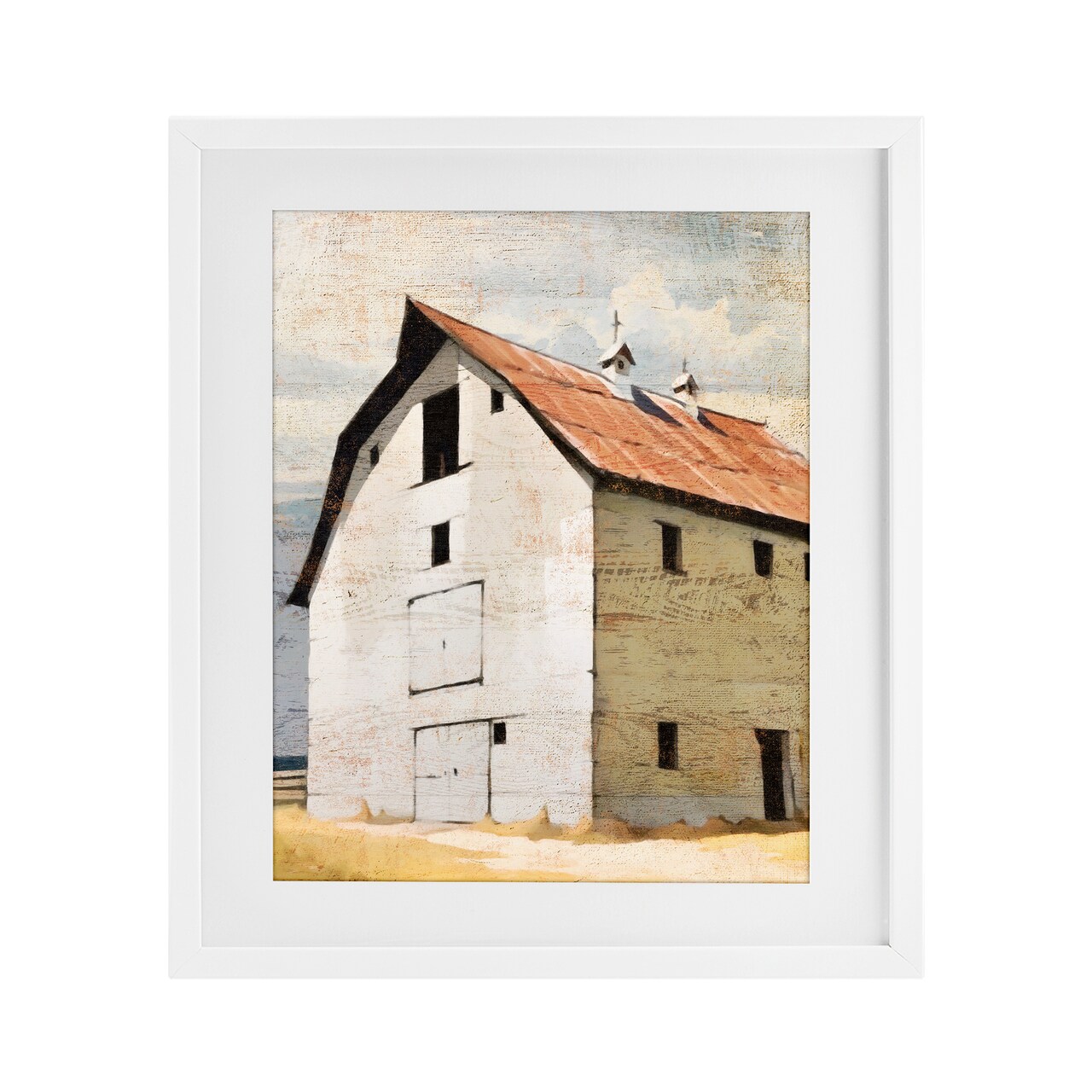Stupell Industries Rustic Big Barn Red Framed Print Under Glass, design by Susan Jill
